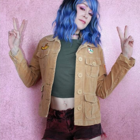 Anthropologie Jackets & Blazers - SOLD @MARKET!Beatles! Vintage 90s femme fit boho Aesthetic custom Beatles jacket